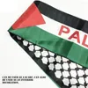 스카프 팔레스타인 깃발 스카프 세련된 14x130cm 인쇄 새틴 전국 목 장식 일일 마모