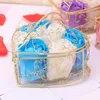 Decorative Flowers Y5LE 6Pcs Scented Rose Flower Bathing Body Soap Wedding Party Decor With Box