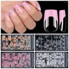 Unhas Falsas 120 Pçs/set Suprimentos de Prego Francês Square Manicure Material DIY Acessórios Cobertura Completa Falso