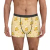 Underpants padrão com caneca de cerveja homens roupa interior boxer briefs shorts calcinha humor respirável para o sexo masculino