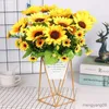 Christmas Decorations Artificial sunflower silk high quality beautiful bouquet wedding party holiday home decoration artificial sunflower simulation R231107