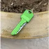 Portable Stainless Steel Key Knife Keychain Key Shaped Folding Pocket Knife Self Defense Mini Camping Key Ring Wholesale Factory Price