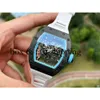 SUPERCLONE vliegwielhorloge Richa Milles polshorloge Rm055 wit keramiek automatisch mechanisch transparant koolstofvezel horloge726 luxe montres