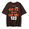 2023ゴメグラスキッドプリントカップカジュアルルーズラウンドネック半袖Tシャツファッション