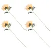 Flores decorativas 4pcs margaridas africanas artificiais realistas falsas