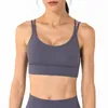 Lululemenly Women Sports Bra Tops Cew Neck Fintness Ribber Tank Vest Skinfryfurly Workout Breatble CrisscrossクイックドライトップメスDS1483