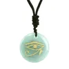 Pendant Necklaces Vintage Egyptian Eye Of Horus Necklace Unique Gift 7mm 30mm Round Black Rope Cord For Men Woman