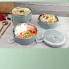 Bento Boxes 1-4 layer lunch box for children's kitchens food storage containers portable picnic baskets circular lunch boxes boxes with handles 230407