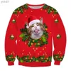 Women's Sweaters Unisex Ugly Christmas Sweaters Christmas Elves Christmas Funny Sweaters And Artificial Hair Autumn And Winter SweatersL231107