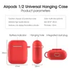 Headphone Accessories Silicone Earphone Cases For Airpods 1 2 3 pro Wholesale Protective Headphones Cover For Apple Air Pods Box Bag With Buckle Inexpensive