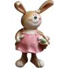 Objets décoratifs Figurines Couple Lapin Rose Décoration de Jardin Lapin de Pâques Décoration 230407