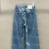 Blue Women Denim Spodnie luksusowe designerskie dżinsy spodnie mody urocze kobiety dżinsowe spodnie