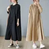 Trenchs de femmes Manteaux de chemises solides Manteau pour femmes à manches longues Casual Mode coréenne Vintage Style supplémentaire Vestes d'une seule pièce à poitrine unique