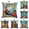 Oreiller Vintage carré couleur bonbons voiture velours côtelé décoration de la maison coussins taie d'oreiller couverture couvre