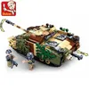 KITS CHALLENGER MILLENTER LEOPard Panther Heavy Main Battle Tank Building Build Builds Plastic Model Bricks Toys for Children P230407