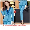 Pantalon deux pièces femme IZICFLY printemps Style haute qualité bleu élégant Blazer costumes avec pantalon ensemble femme 2 pièces dames affaires OL travail