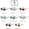 Sunglasses SO EI Ins Popular Fashion Small Polygon Square Sunglasses Women Clear Ocean Lens Shades UV400 Men Trending Rivets Sun Glasses P230406