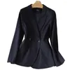 Dwuczęściowe spodnie dla kobiet Vintage Formalne zestawy spodni 2023 Ciemnoniebieska żeńska maryna kurtka maryna garnitur