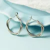 Geometric Fashion Interweave Twist Metal Circle Round Hoop Earrings for Women Accessories Retro Party Jewelry gift