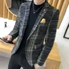 Men's Suits 2023 Spring Autumn High-quality Fashion Casual Suit Jacket Men Business Wedding Slim Formal Wear Male S-4XL