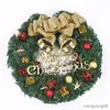 Decorazioni natalizie Ghirlanda natalizia rossa per porta d'ingresso Finestra dorata Porta a muro Decorazioni natalizie 2024 Ghirlanda ornamento Guirnalda Navidad R231107