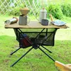 Sac de rangement sous table pour meubles de camping, panier en maille de bureau portable, léger, pique-nique, barbecue, grande capacité pour le camping en plein air, la pêche