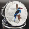 Искусство и ремесла памятная монета африканская монета Blue Phoenix Kingfisher Memoryorative Coin