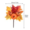 Dekorative Blumen Künstliche Kürbis-Sonnenblumen-Pick-Simulationsgirlande-Zubehör Herbsternte Thanksgiving-Halloween-Haus