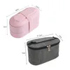 Bento Boxes Straw 2-Layer Lunch Box Lunch Bag Portable Student Office Staff Miss Bento Box Microwave Oven With Fork and Spoon 230407