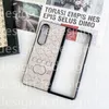 Varumärkesdesigner Samsung Phone Case Galaxy Zfold 2 3 4 Folding Screen Leather Letters Präglade hårda fodral Z Flip Par Mobiltelefonomslag