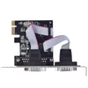 FreeShipping Computer Components PCI-E PCI ExpressデュアルシリアルDB9 RS232 2ポートコントローラーアダプターカードGXIDN