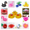 Swimming Pool varm källa Uppblåsbar vatten PVC Cup Holder Watermelon Ananas Donut Love Cup Holder Multipla uppblåsbara PVC -vattenunderlägg P120