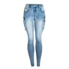 Kvinnors jeans Jeanswomens retro Slim Elastic Show Pencil Small Foot Denim Pants