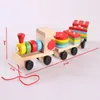 Diecast model babyspeelgoed houten trein truck set geometrische blokken sorteerbord sorteerbord montessori kinderen educatieve speelgoed kleurvorm matched puzzel 230407