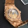 Ap Swiss Luxury Wrist Watches Royal Ap Oak Series 15451or Rose Gold Original Diamond White Dial Mens and Womens Unisex Fashion Leisure Business Sports Machinery P95J