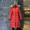 Kurtka damska płaszcz Canda Gooses długie płaszcze zimowe klasyczne kurtki gęsi dla kobiet designerskie damskie kurtka pucha kołnierz futra 5 9xny