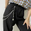 Porte-clés Punk Rivet Pendentif Pantalon Taille Chaîne Hommes Femmes Avatar Portefeuille Porte-clés Jeans Unisexe Hip-Hop Bijoux Cadeau