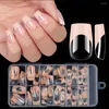 Unhas Falsas 120 Pçs/set Suprimentos de Prego Francês Square Manicure Material DIY Acessórios Cobertura Completa Falso