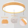 Deckenleuchten Ultradünne LED-Licht Runde Holzmaserung Lampen für Wohnzimmer 220V 240V Schlafzimmer Home Decor