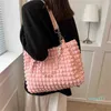 Casual High Capacity Handbag for Women 2023 Winter Large Cloth Shopper Shopping Bag Female Fabric Shoulder Side Bag