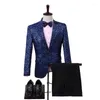 Men's Suits Men's Men Leopard Blazer Wedding Suit Jackets Sprint Sequins Slim Stage Costumes Evening Performance Nightclub Dresses Ropa