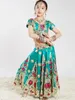 Stage Wear Dance Lengha Performance Dress Boutique Embroidered Children's Set Bollywood Style