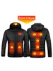 Men's Vests Thermal Coat Clothing Hooded Heated Jacket 9 Areas Waterproof Windproof Warm USB Electric For Outdoor Camping Hiking