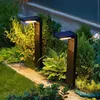 Lampes de pelouse 2023 Lampes de jardin solaires Extérieures Étanches Lumière LED Décoration Voie Paysage Bollard Lampes de pelouse solaires pour Yard Walkway P230406