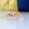 2022 Eternity Diamond Ring 100% Real 925 Sterling Silver Party Banding Band Rings for Women Bridal Noivage Jewelry