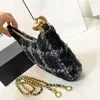 Classic 22ss High Quality Tweed Designer Crossbody Bag French Brand Fashion Luxury Women Shoulder Bags handbag Famous Double Letter Luxurious Satchel Underarm bag
