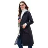 Trench-Coats Trench Coats Mabinet de street-strewear décontracté pour les femmes d'automne d'hiver féminine des femmes d'extérieur de la fille à capuche