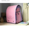 Sacs à dos Sacs d'école japonais brodés pour filles, sac à dos orthopédique en PU avec boucle automatique, Randoseru, cartable de grande capacité pour enfants 2022 Q231108