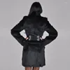 Frauen Pelz Winter Mäntel Frauen Verdicken Faux Leder Mantel Schwarz Schaffell Weibliche Futter Jacke Weiche Nerz Casaco Feminino