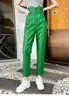 Womens Pants Autumn Winter Desinger High-rise Sheepskin Leather High Quality Genuine Pencil C612